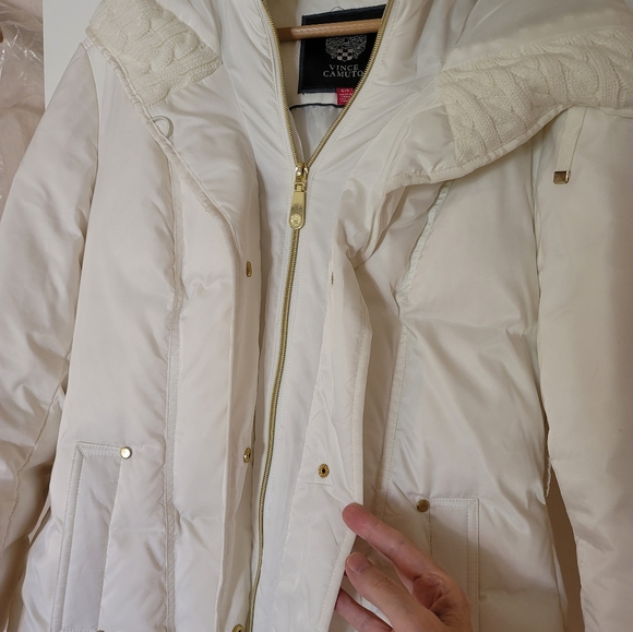 š¤LUSCIOUS WINTER WHITE VINCE CAMUTO DOWN COATš¤ - Picture 5 of 16